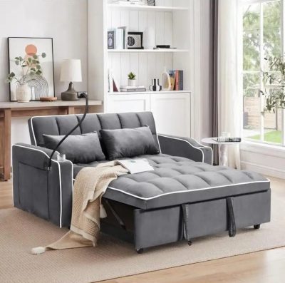 ספה נפתחת למיטה זוגית דגם 2-Lazio עם USB ותאורה מבית Shuk Rehut