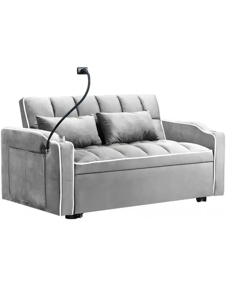 ספה נפתחת למיטה זוגית דגם 2-Lazio עם USB ותאורה מבית Shuk Rehut