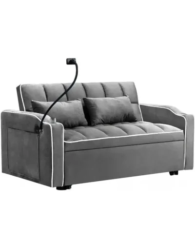 ספה נפתחת למיטה זוגית דגם 2-Lazio עם USB ותאורה מבית Shuk Rehut