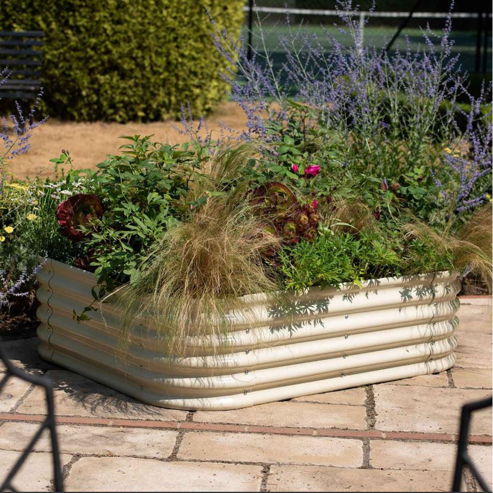 אדנית-ערוגת מתכת מודולרית גובה 43 ס"מ לגידול ירקות או צמחים דגם 4N1-17 מבית טיפות טבע