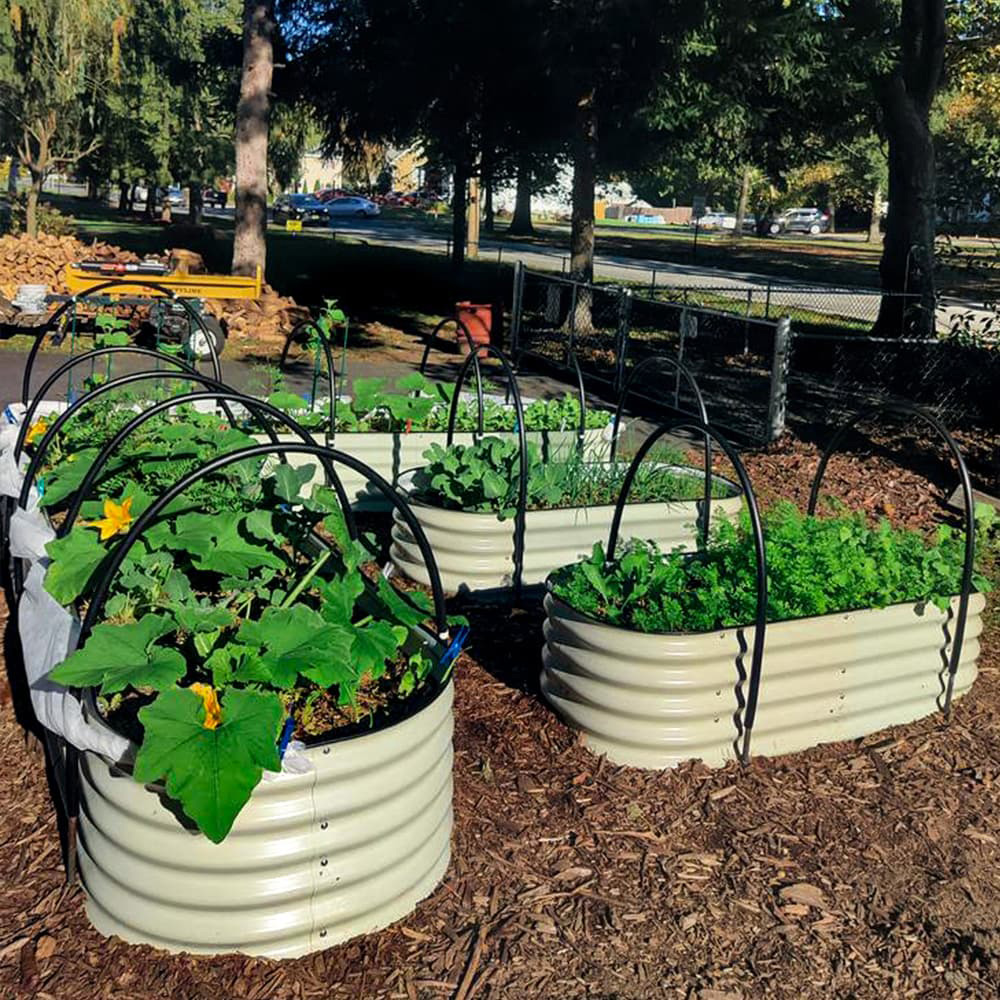 אדנית-ערוגת מתכת מודולרית גובה 43 ס"מ לגידול ירקות או צמחים דגם 4N1-17 מבית טיפות טבע