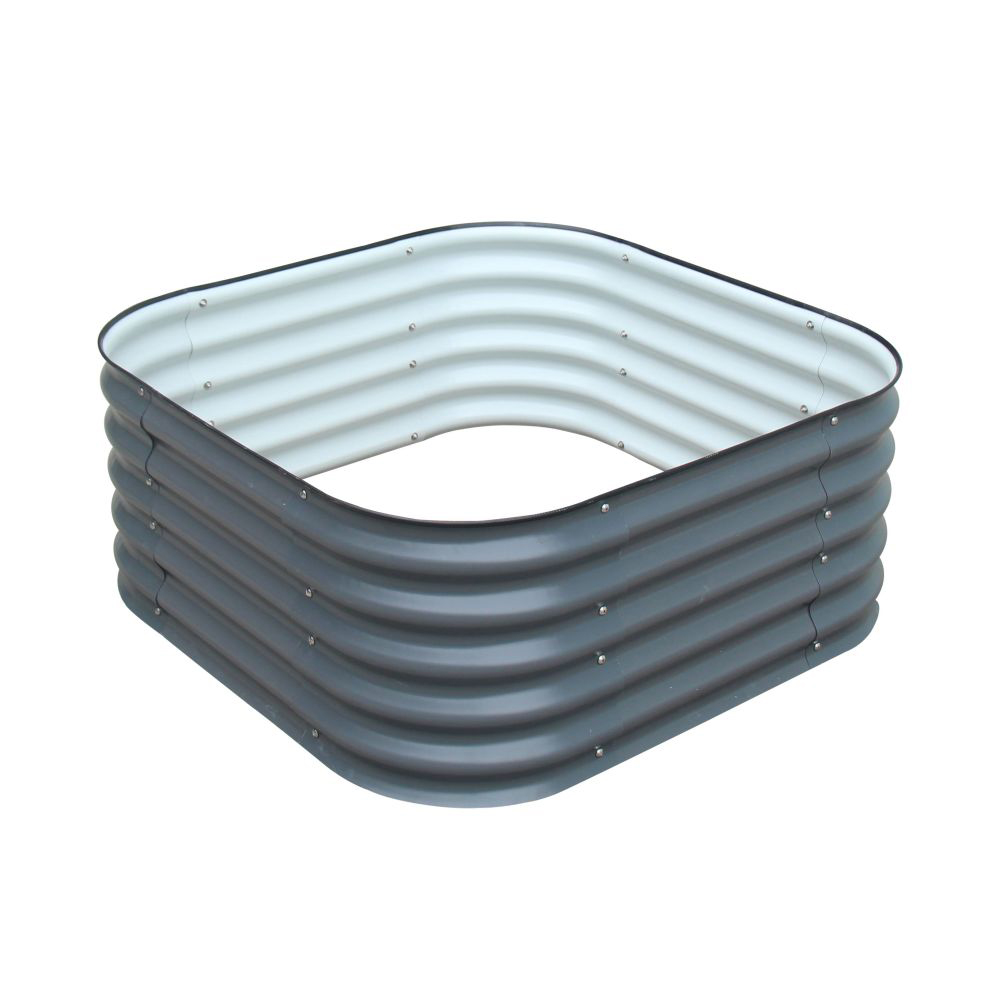 אדנית-ערוגת מתכת מודולרית גובה 43 ס"מ לגידול ירקות או צמחים דגם 4N1-17 מבית טיפות טבע