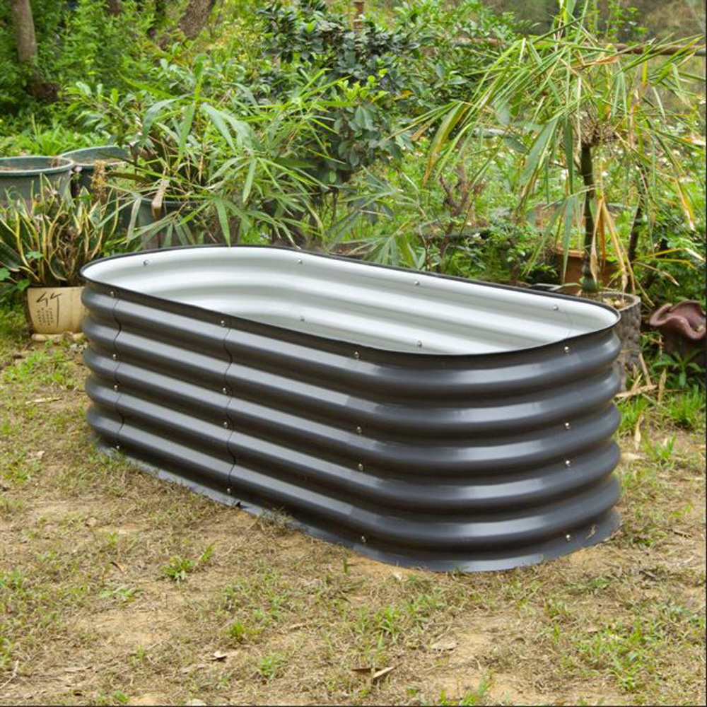 אדנית-ערוגת מתכת מודולרית גובה 43 ס"מ לגידול ירקות או צמחים דגם 4N1-17 מבית טיפות טבע