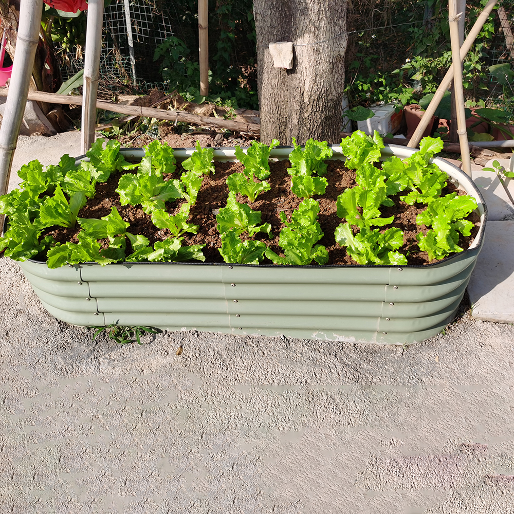 אדנית-ערוגת מתכת מודולרית גובה 43 ס"מ לגידול ירקות או צמחים דגם 4N1-17 מבית טיפות טבע