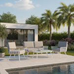 גוף לבן- כריות אפור בהיר