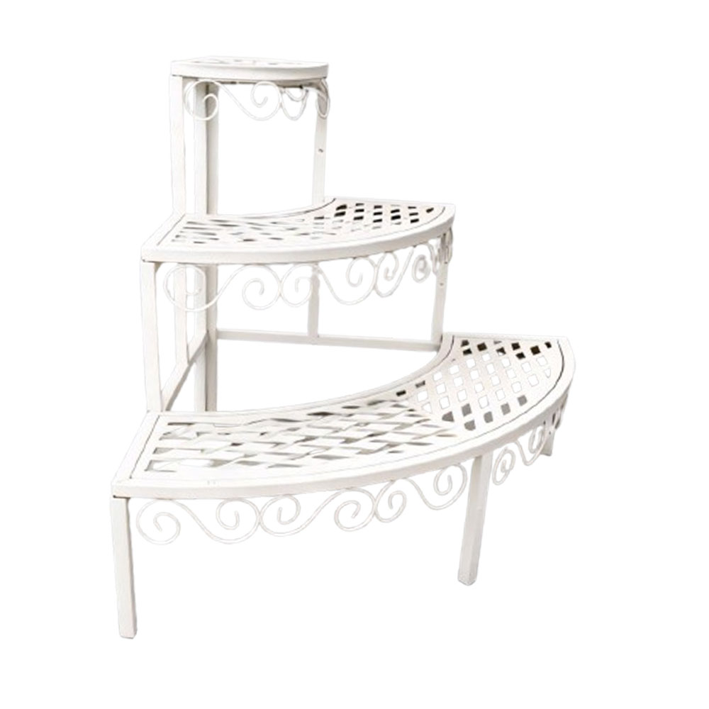 מעמד פינתי דקורטיבי לעציצים 3 קומות מברזל דגם 83029 מבית טיפות טבע