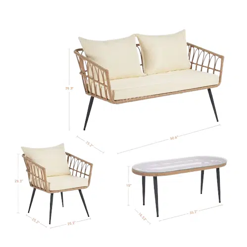 מערכת ישיבה לגינה 4 חלקים דגם מורנו MOREN330 מבית PLAYA מערכת ישיבה לגינה 4 חלקים דגם מורנו MOREN330 מבית PLAYA