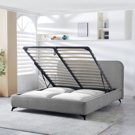 מיטה זוגית מרופדת עם ארגז מצעים דגם HOLLE מבית BRADEX מיטה זוגית מרופדת עם ארגז מצעים דגם HOLLE מבית BRADEX