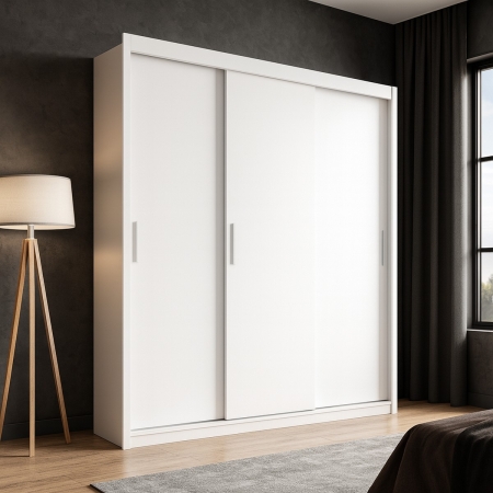 ארון בגדים 3 דלתות הזזה רוחב 185 ס"מ דגם NORTON מבית BRADEX