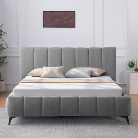 מיטה זוגית מרופדת עם ארגז מצעים דגם PASSION מבית BRADEX