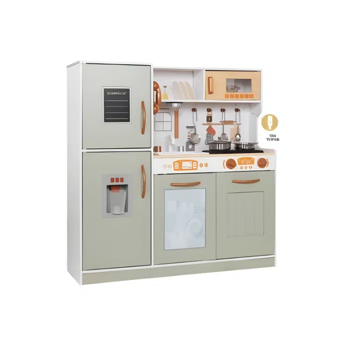 מטבח עץ לילדים דגם רוני 527-2102 מבית IQ BABY מטבח עץ לילדים דגם רוני 527-2102 מבית IQ BABY