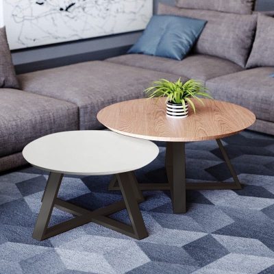 זוג שולחנות לסלון דגם נפטון מבית Panda Style