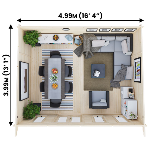 מחסן עץ פרימיום 5×4 עובי 45 מ״מ דגם Terminator מבית DunsterHouse מחסן עץ פרימיום 5×4 עובי 45 מ״מ דגם Terminator מבית DunsterHouse