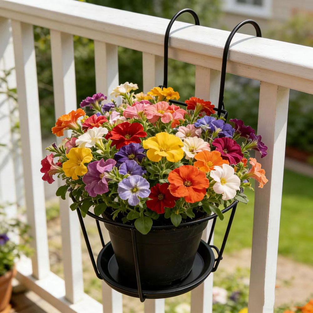 סט 2 מחזיקי עציץ למעקה עמידים בכל מזג אוויר דגם 84006 מבית טיפות טבע