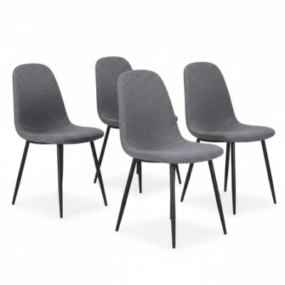 סט 4 כיסאות אוכל מרופדים בד IENA מבית BRADEX