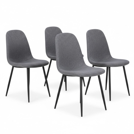 פינת אוכל קומפקטית LEWIS שולחן ו־4 כיסאות מרופדים מבית BRADEX