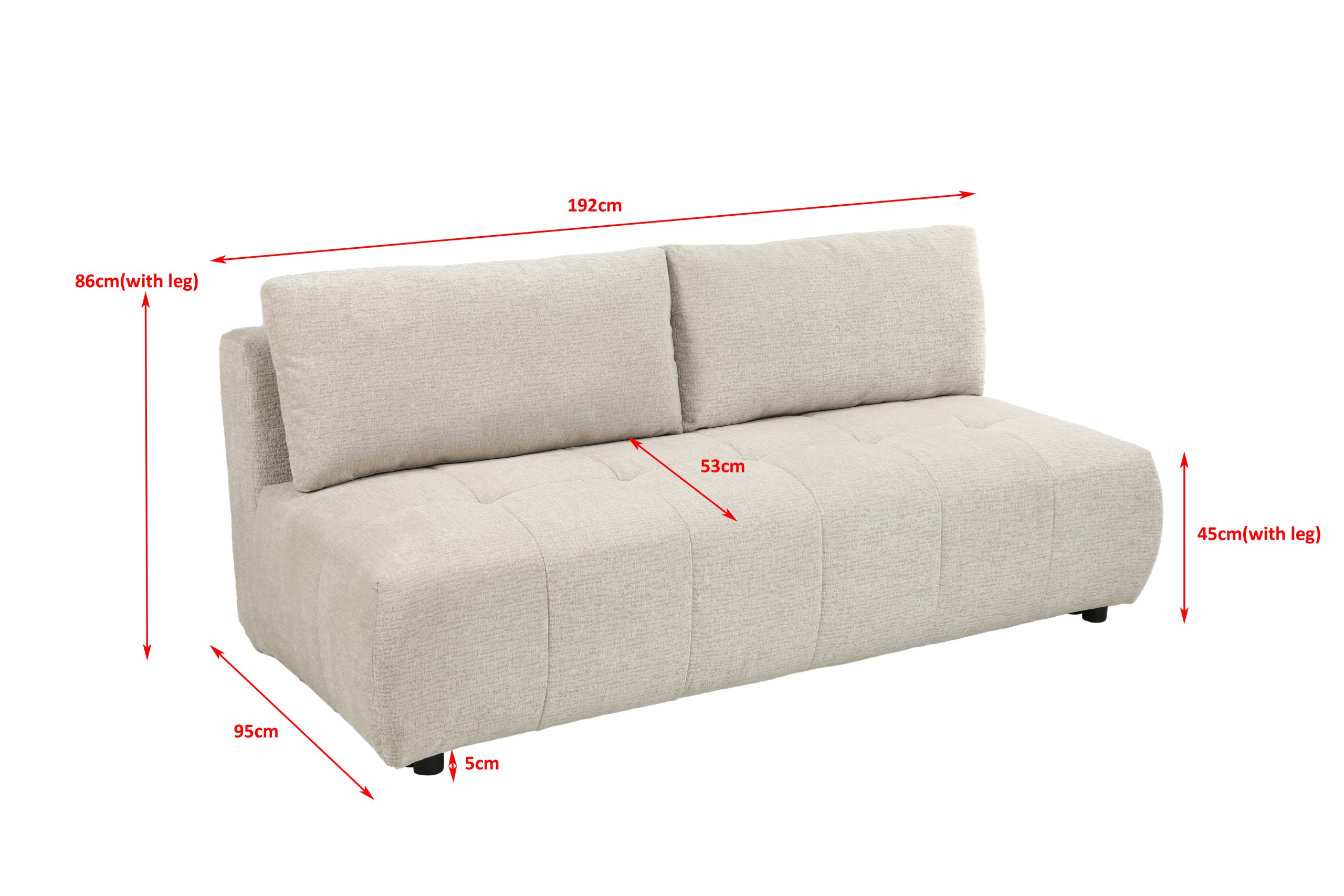 ספה נפתחת למיטה זוגית דגם קרן מבית HOME DECOR