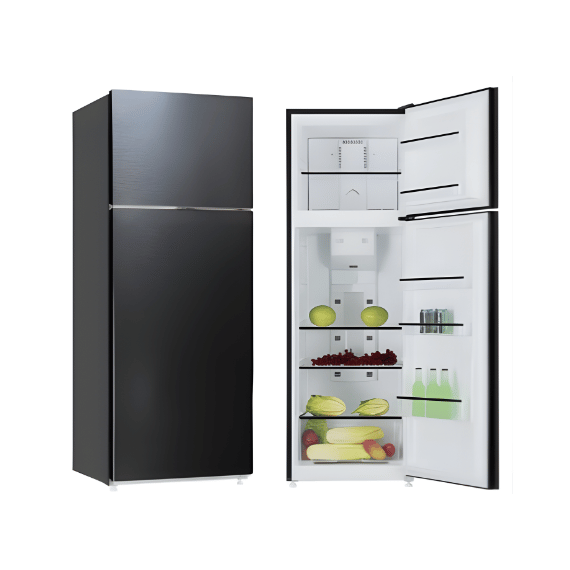 מקרר מקפיא עליון נירוסטה מושחרת 350 ליטר דגם ND-3803DIX מבית Normande