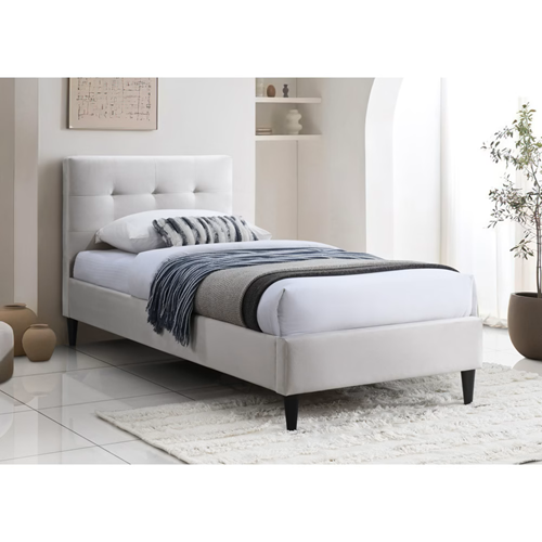 מיטת יחיד מרופדת בד 90×190 עם ראש מיטה מעוצב דגם ארט מבית HOME DECOR