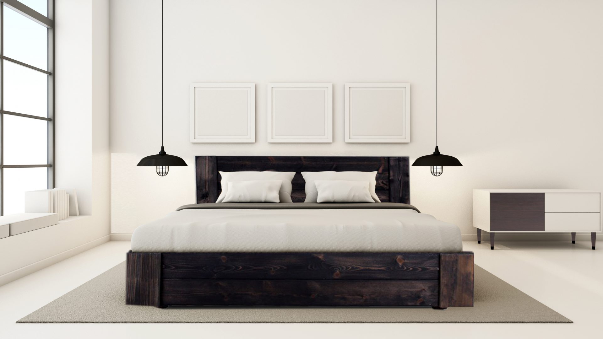 מיטת יחיד מעץ אורן מלא דגם 5019 מבית OLYMPIA