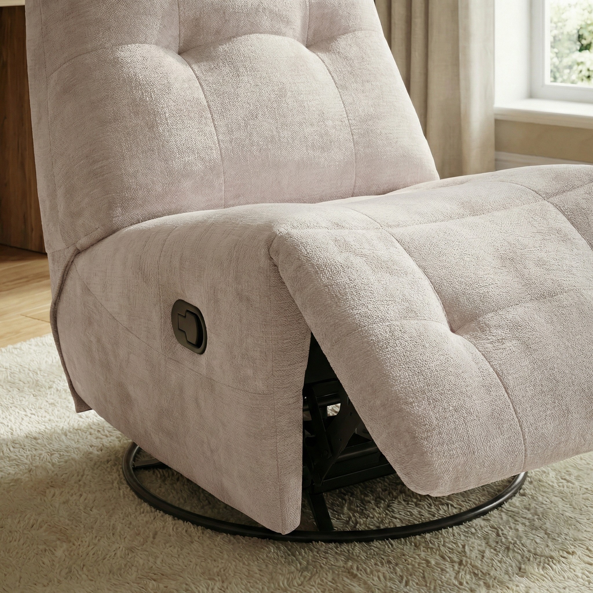 כורסא מתכווננת עם מנגנון נדנוד וסיבוב 360° דגם ליאור מבית HOME DECOR