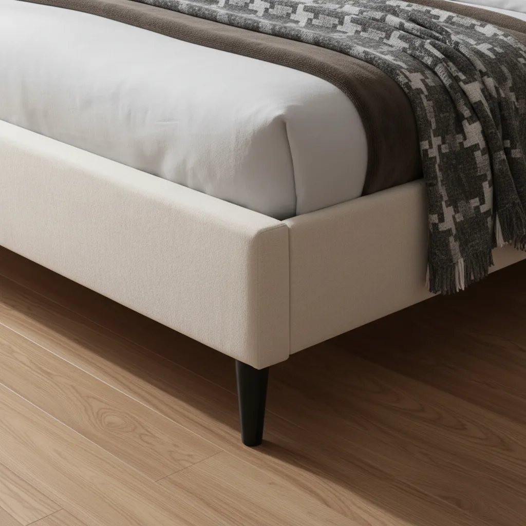 מיטה זוגית מרופדת בד עם ראש מיטה מעוצב דגם ארט מבית HOME DECOR