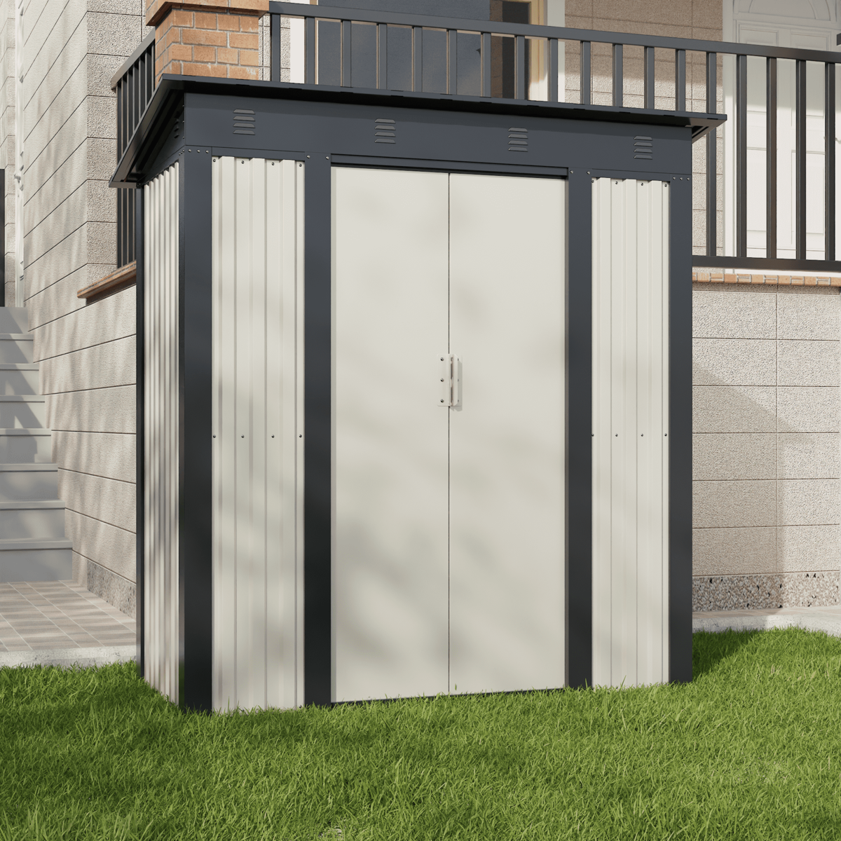 מחסן מתכת לגינה 1.80X0.92 דגם SA1 מבית Garden Top