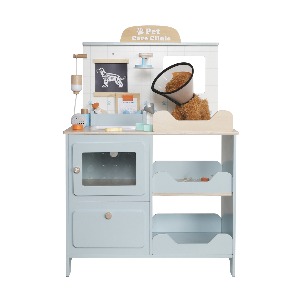 קליניקה וטרינרית מעץ לילדים דגם W10L016 מבית BUBU