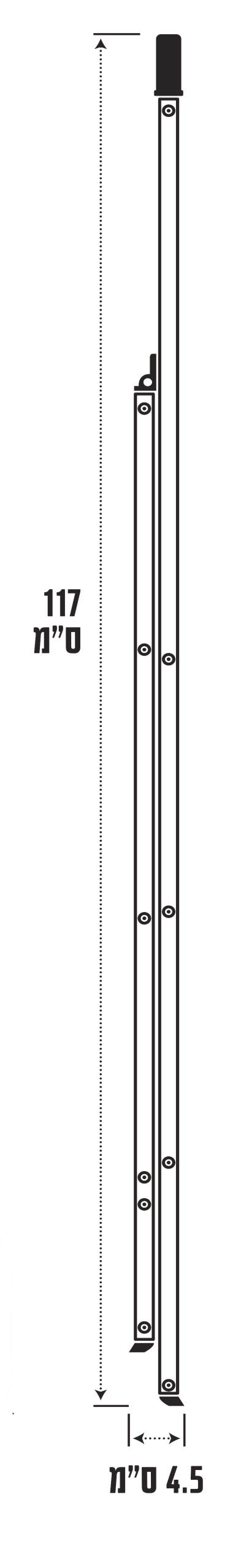סולם בית אלומיניום 3 שלבים Slim דגם 150221-002 מבית SMITH