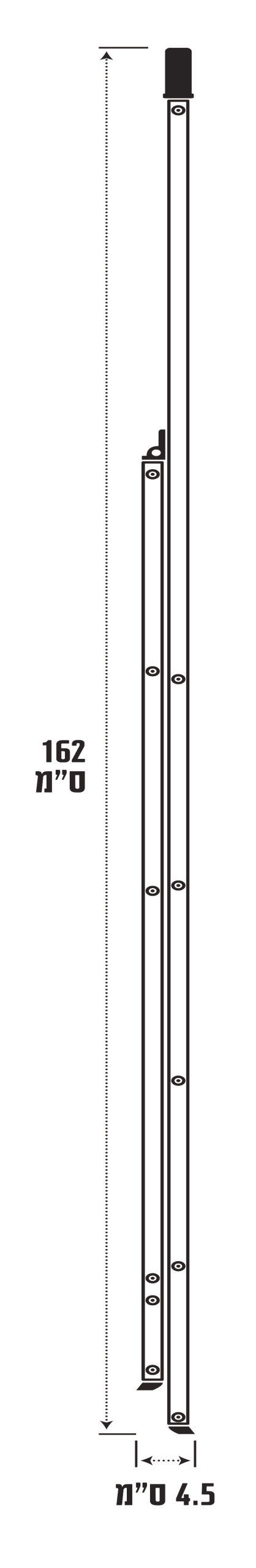 סולם בית אלומיניום 4 שלבים Slim דגם 150221-003 מבית SMITH