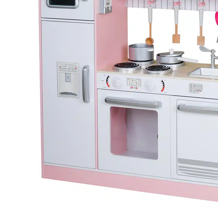 מטבח שף מעץ לילדים דגם ורוד W10C382B מבית BUBU