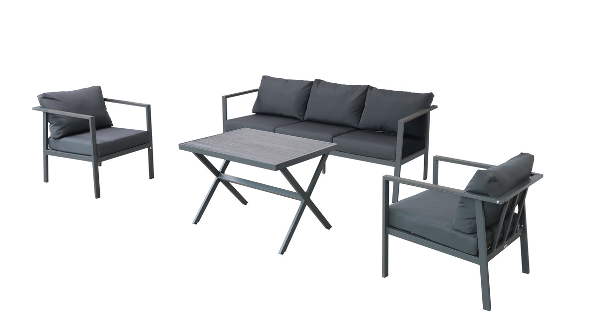 פינת ישיבה מאלומיניום לגינה דגם אמיליה ICST5036 מבית ARAVA