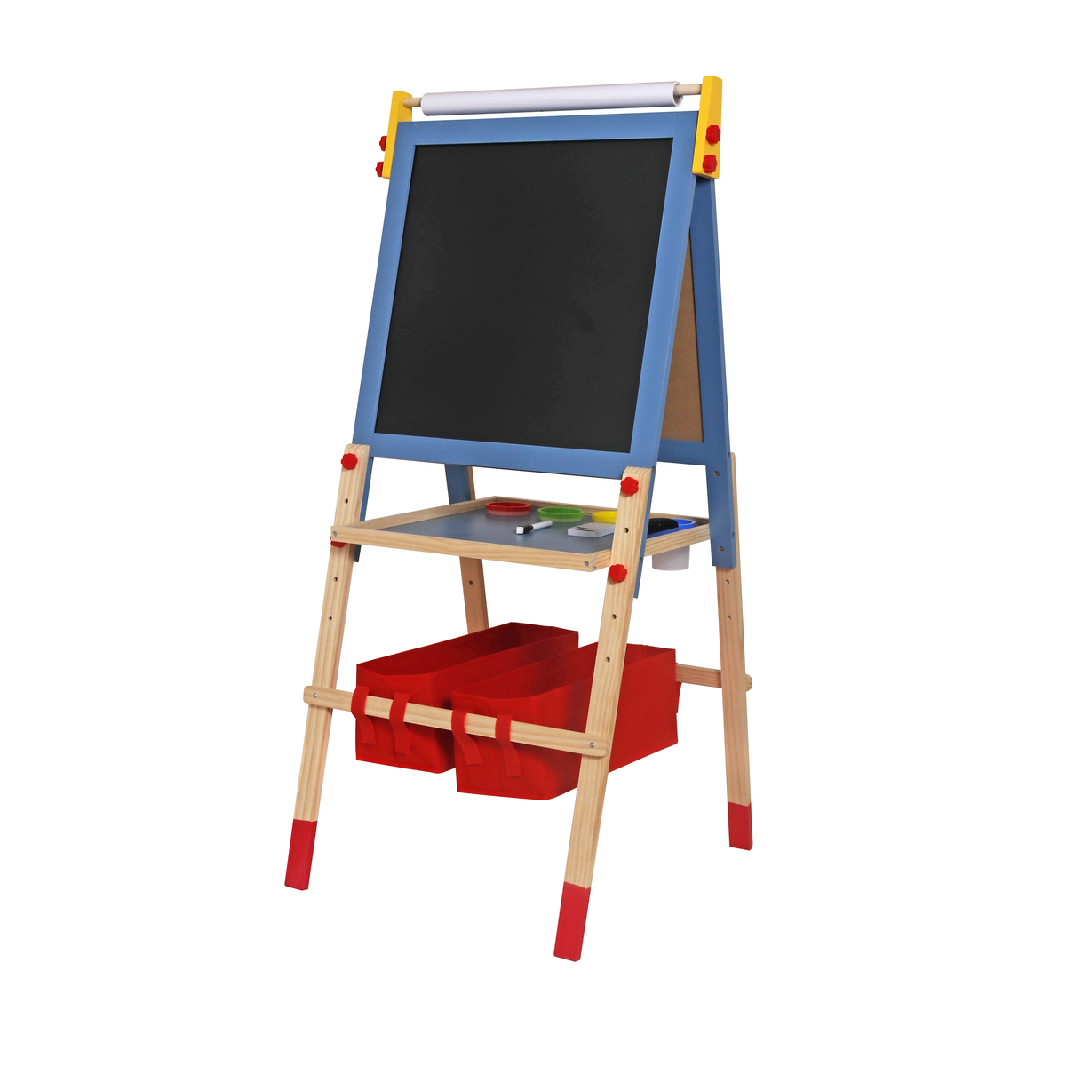 כן ציור דו צדדי מעץ עם לוח גיר ולוח מחיק דגם W12B275 מבית BUBU