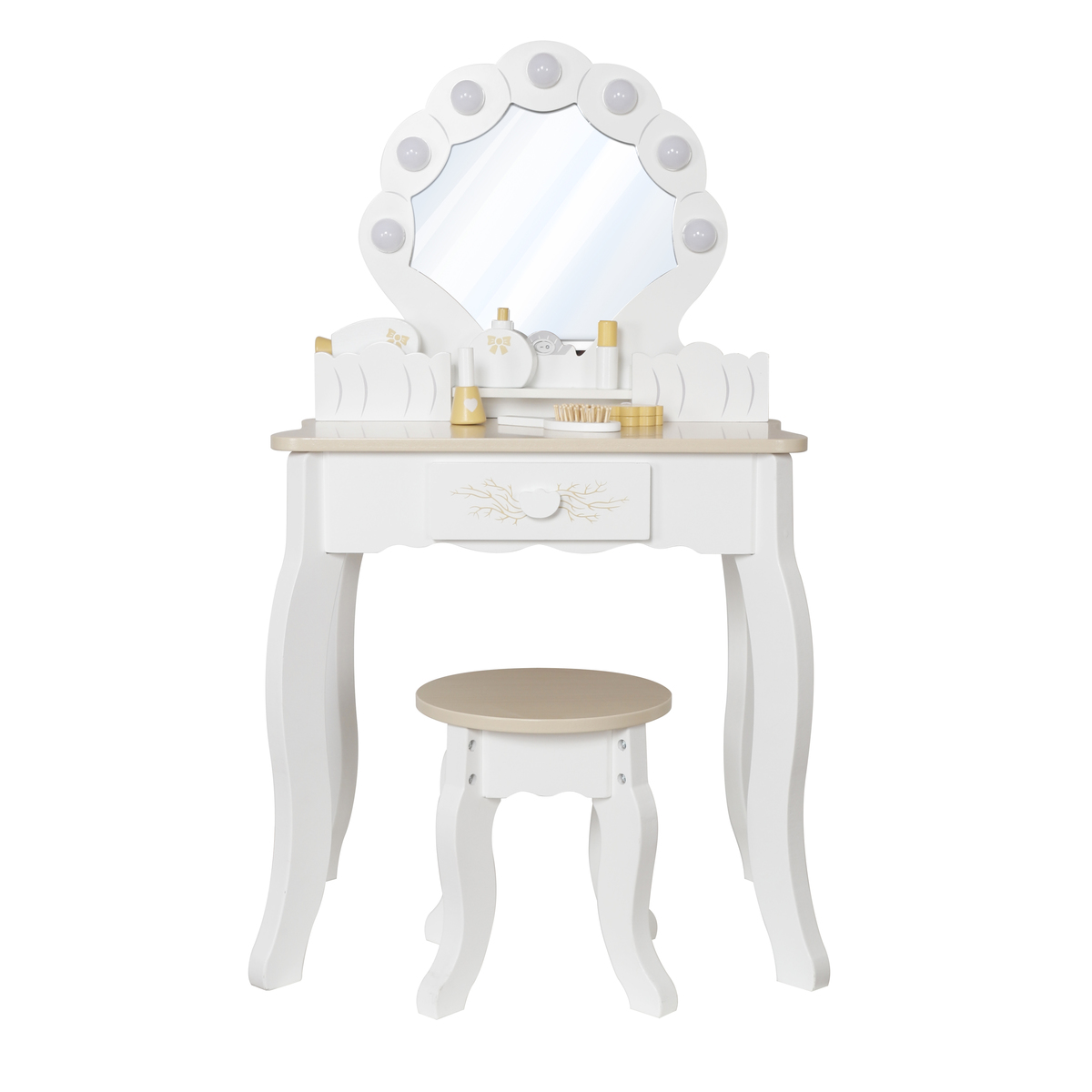 שידת איפור לילדים עם תאורה דגם W08H222 מבית BUBU