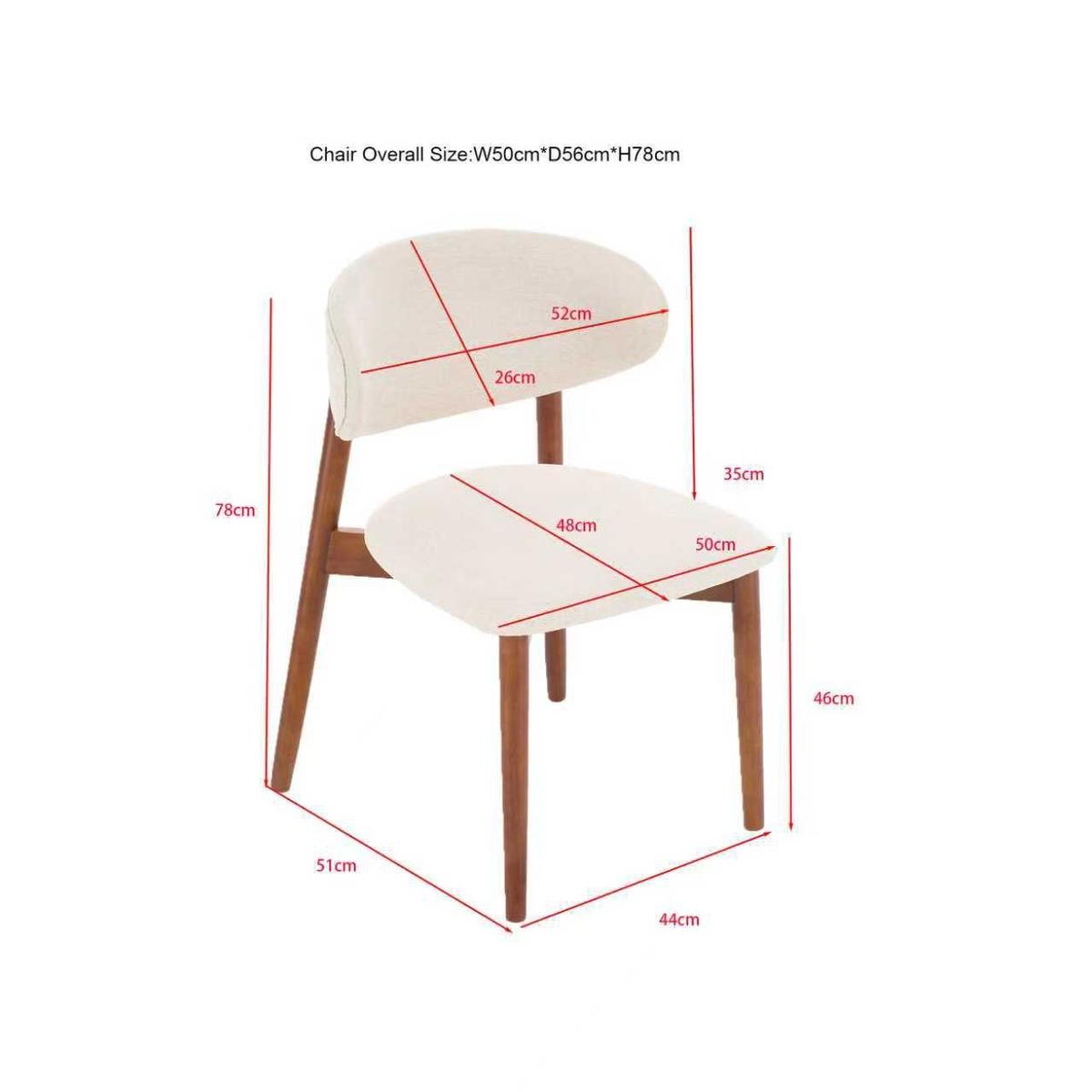 זוג כיסאות לפינת אוכל מעץ מלא דגם סיאטל מבית RAMOS