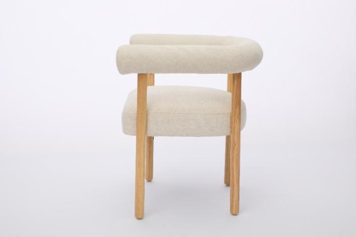 זוג כיסאות לפינת אוכל מעץ מלא מרופדים דגם מישיגן מבית RAMOS