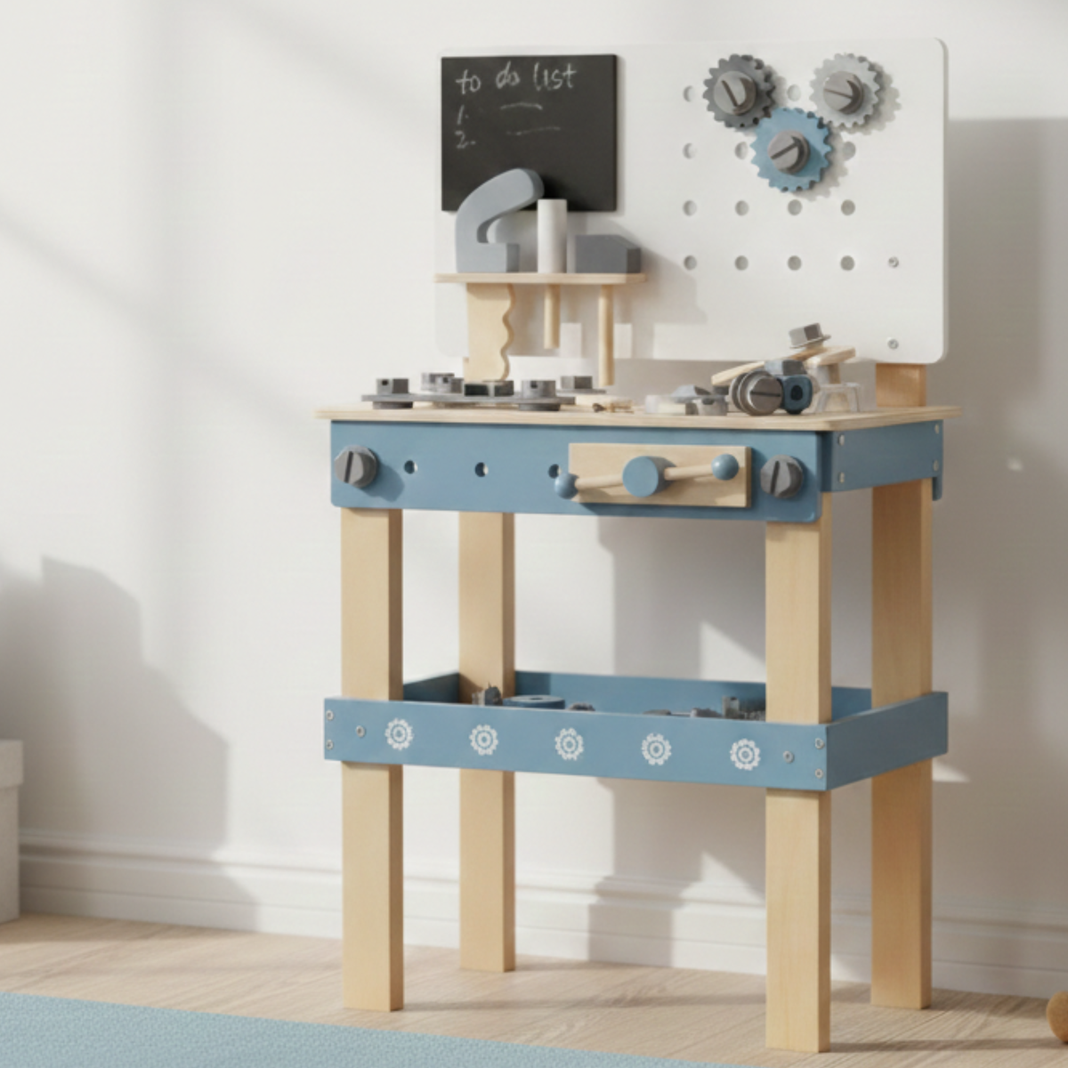 שולחן כלי עבודה מעץ לילדים דגם בוב W03D242C מבית BUBU