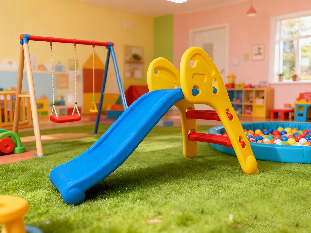 מגלשה מתקפלת לילדים כחול דגם GL7138B מבית BUBU