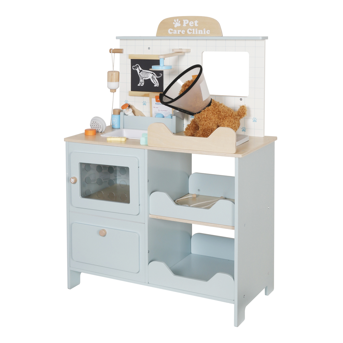 קליניקה וטרינרית מעץ לילדים דגם W10L016 מבית BUBU