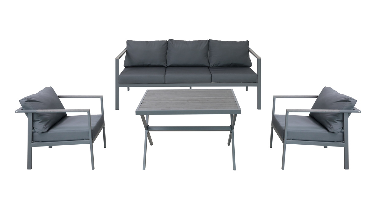 פינת ישיבה מאלומיניום לגינה דגם אמיליה ICST5036 מבית ARAVA