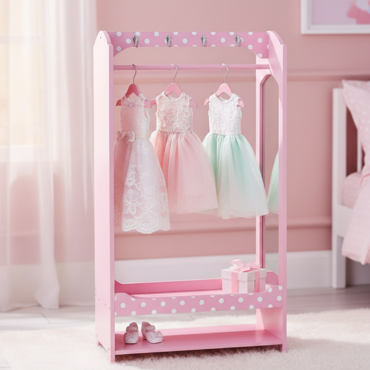 מתלה בגדים לבובות לילדים דגם W06B150 מבית BUBU