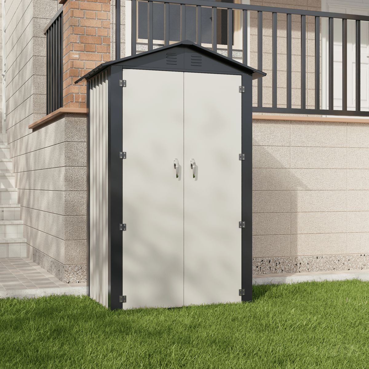 מחסן מתכת פרמיום לגינה 1.20X0.90 דגם DS1 מבית Garden Top