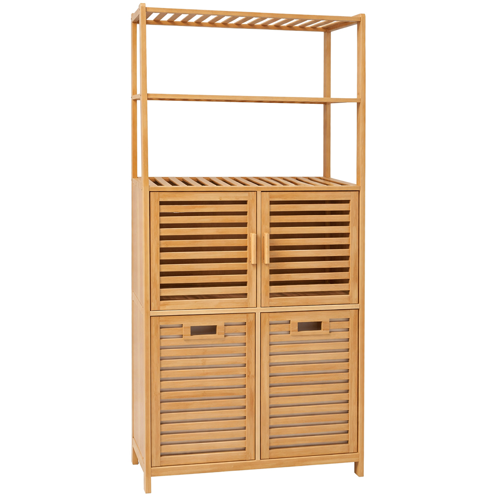 כוננית שירות מבמבוק עם סלי כביסה דגם קרלוס מבית RAMOS