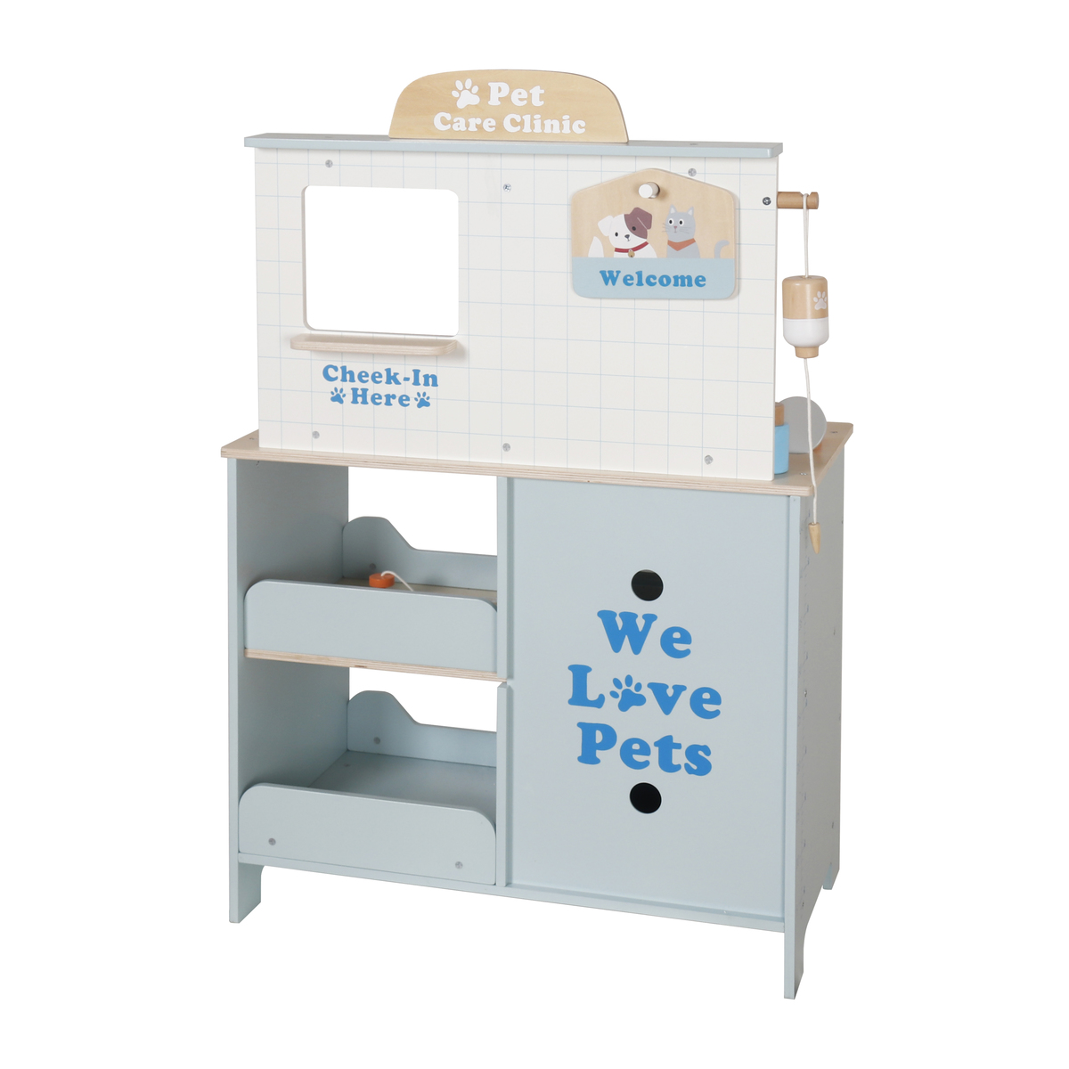 קליניקה וטרינרית מעץ לילדים דגם W10L016 מבית BUBU