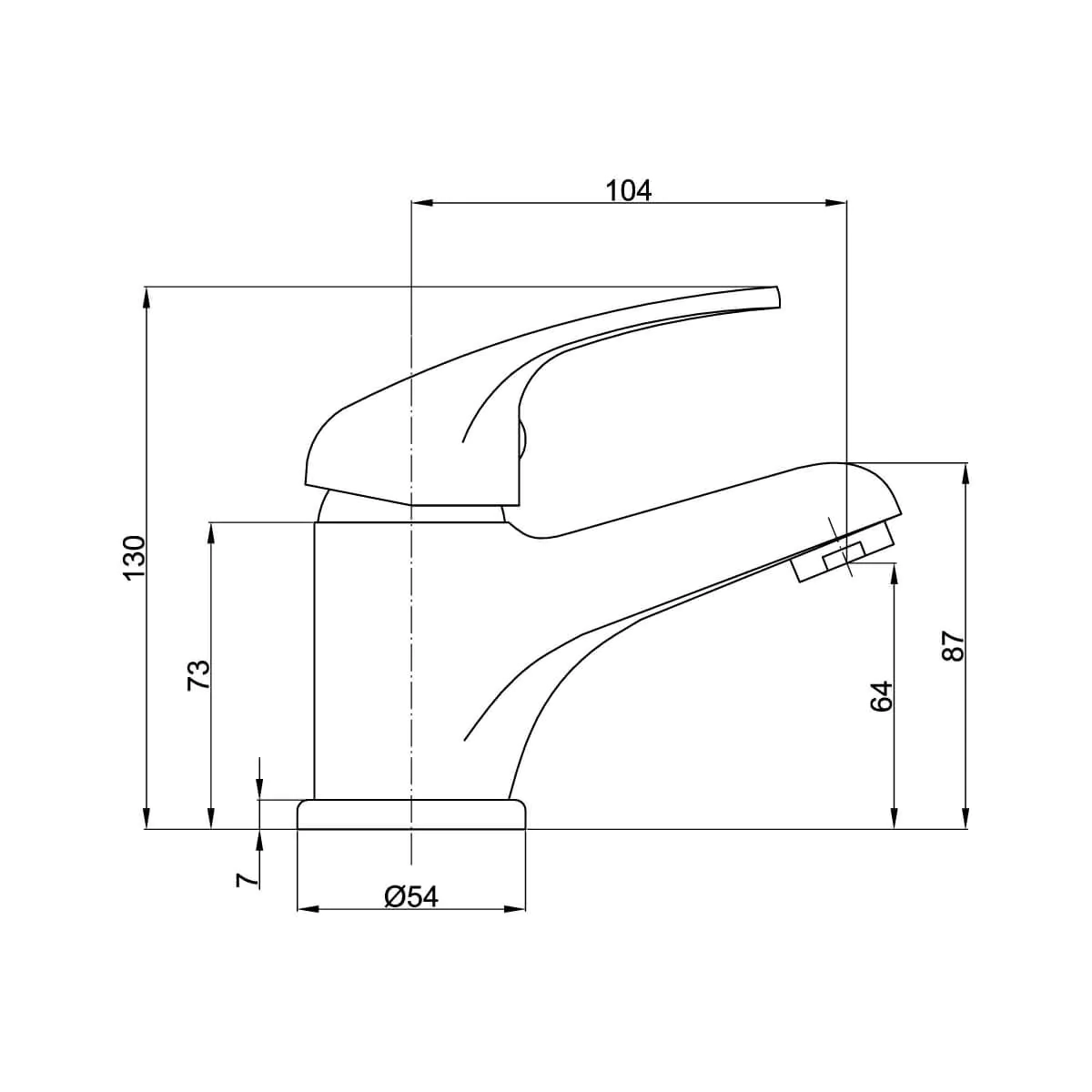 ברז אמבטיה פרח קצר דגם "סנטיאגו"  TOM311 מבית River