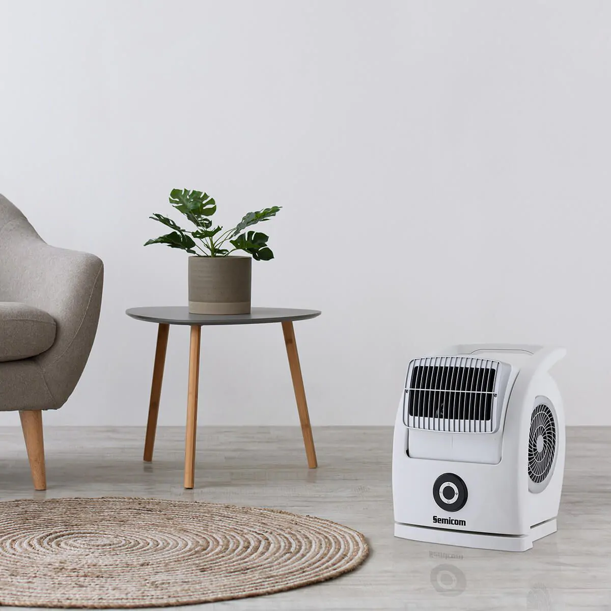 מאוורר רצפתי סופה דיגיטלי עם שלט דגם HAFA-300 מבית Semicom