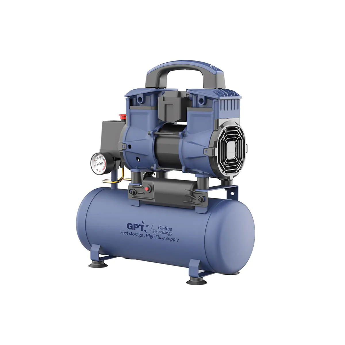 קומפרסור אוויר שקט ללא שמן 8 ליטר דגם TOAC09 מבית GPT