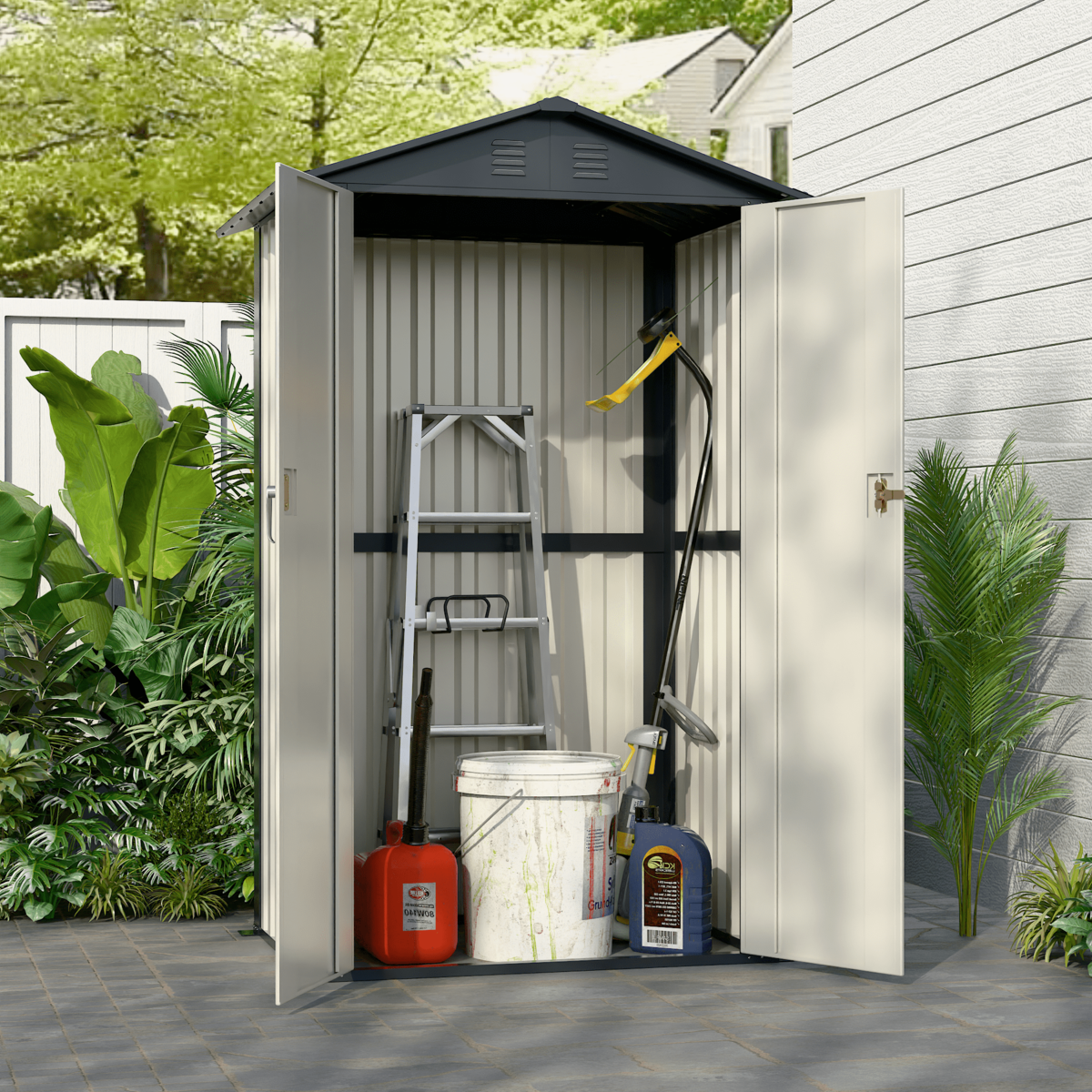 מחסן מתכת פרמיום לגינה 1.20X0.90 דגם DS1 מבית Garden Top