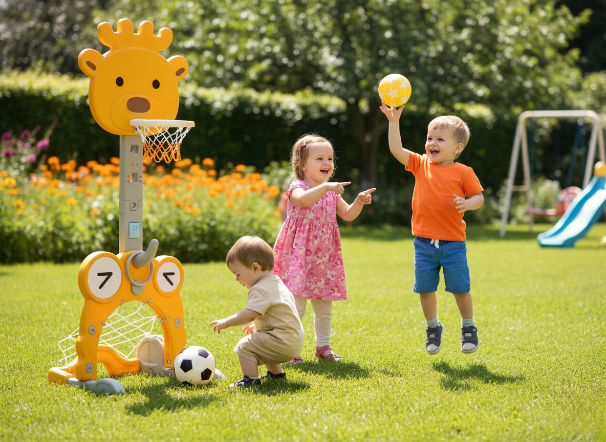 מתקן סל משולב לילדים דגם ג'ירפה GL7513 מבית BUBU