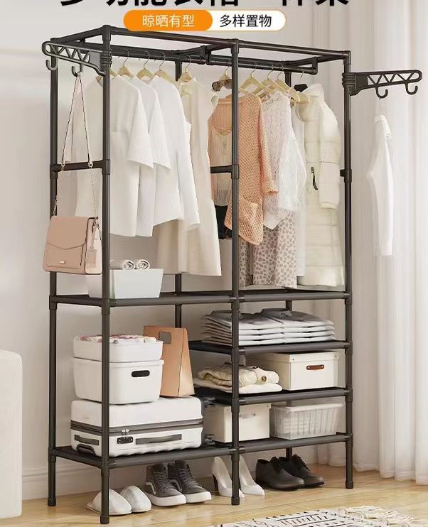 מתלה בגדים עומד עם מדפי אחסון דגם סמדר מבית RAMOS